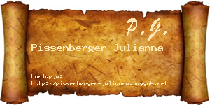 Pissenberger Julianna névjegykártya